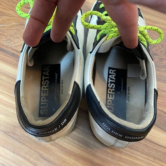 GOLDEN GOOSE Superstar Scribble White Leather Skateboard Sneaker Shoes Size US 8 - Picture 11 of 16